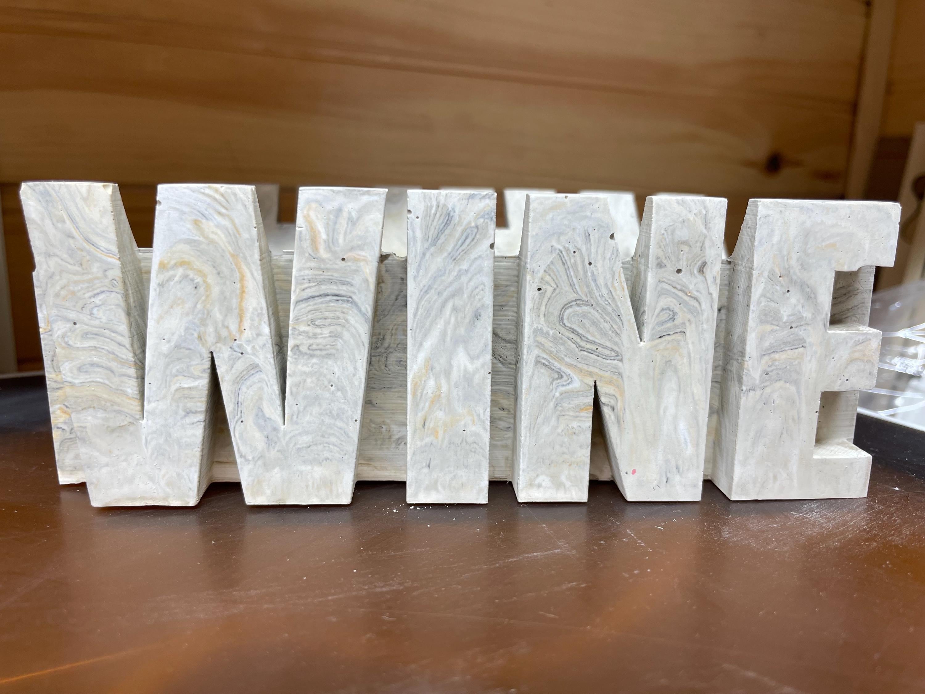 Gypsum Wine Holder Sculptural Plaster Display Stand for Kitchen or Bar Modern Wine Rack