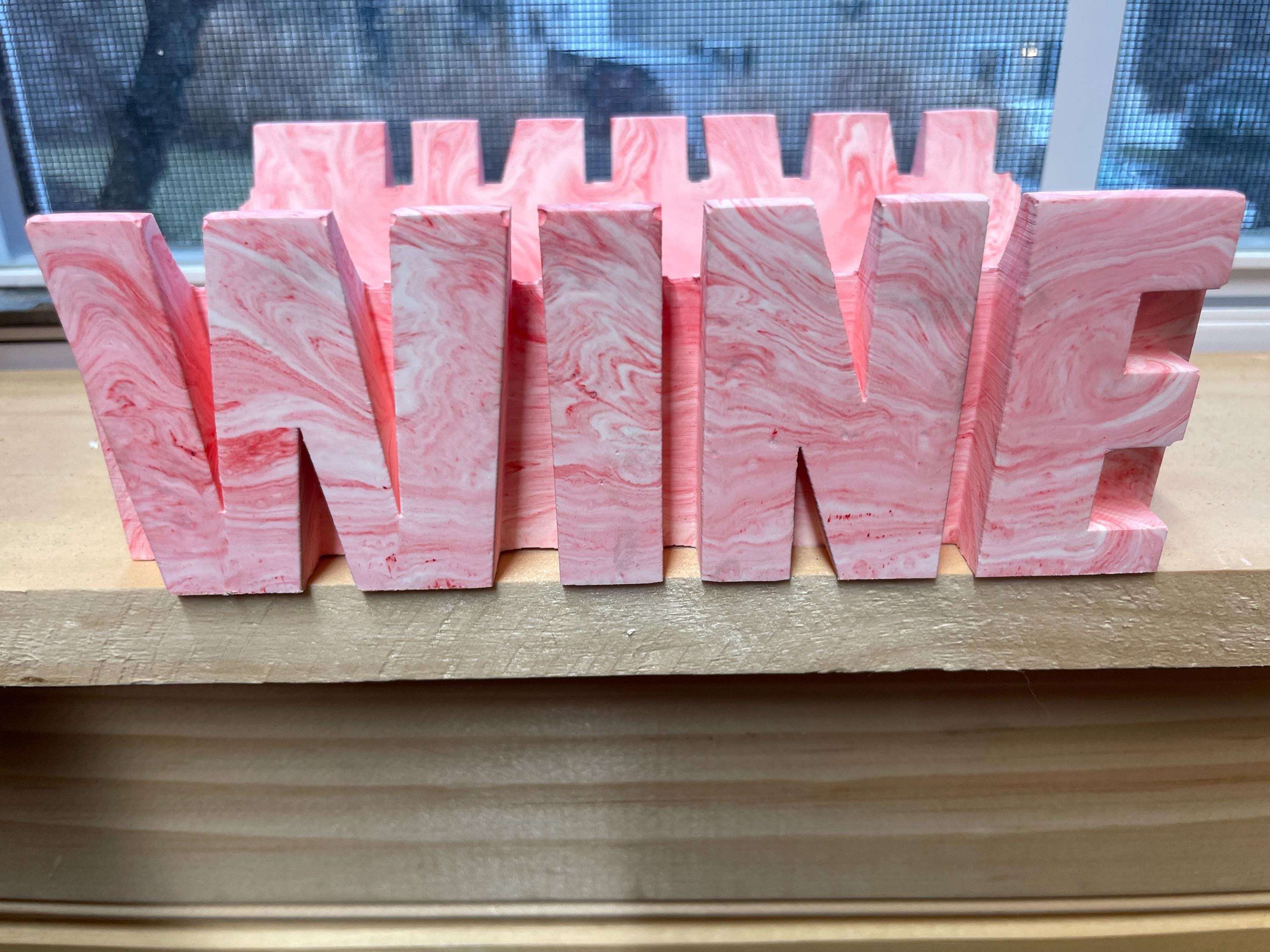 Gypsum Wine Holder Sculptural Plaster Display Stand for Kitchen or Bar Modern Wine Rack